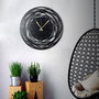 Wallity Reloj de Pared Decorativo de Metal Negro 50x50 cm